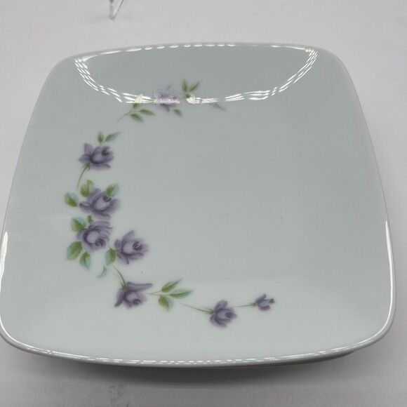 Noritake Vintage Nippon Toki Kaisha Fantasy Fine Pattern Set of 4 Square Dessert - Picture 7 of 7